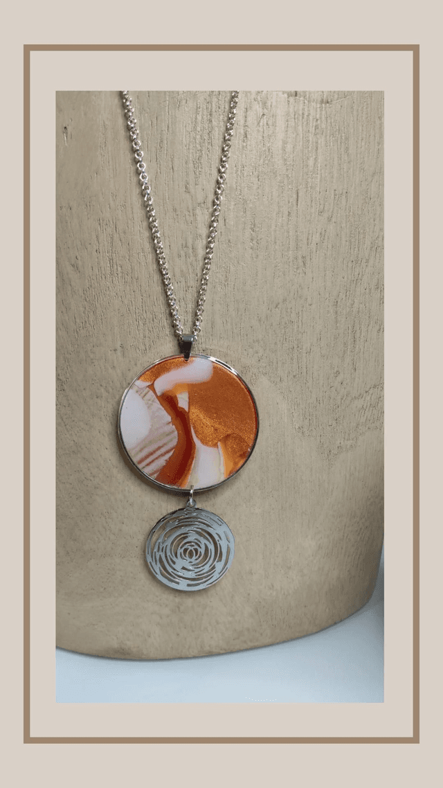 Collier sunset pop double rond 